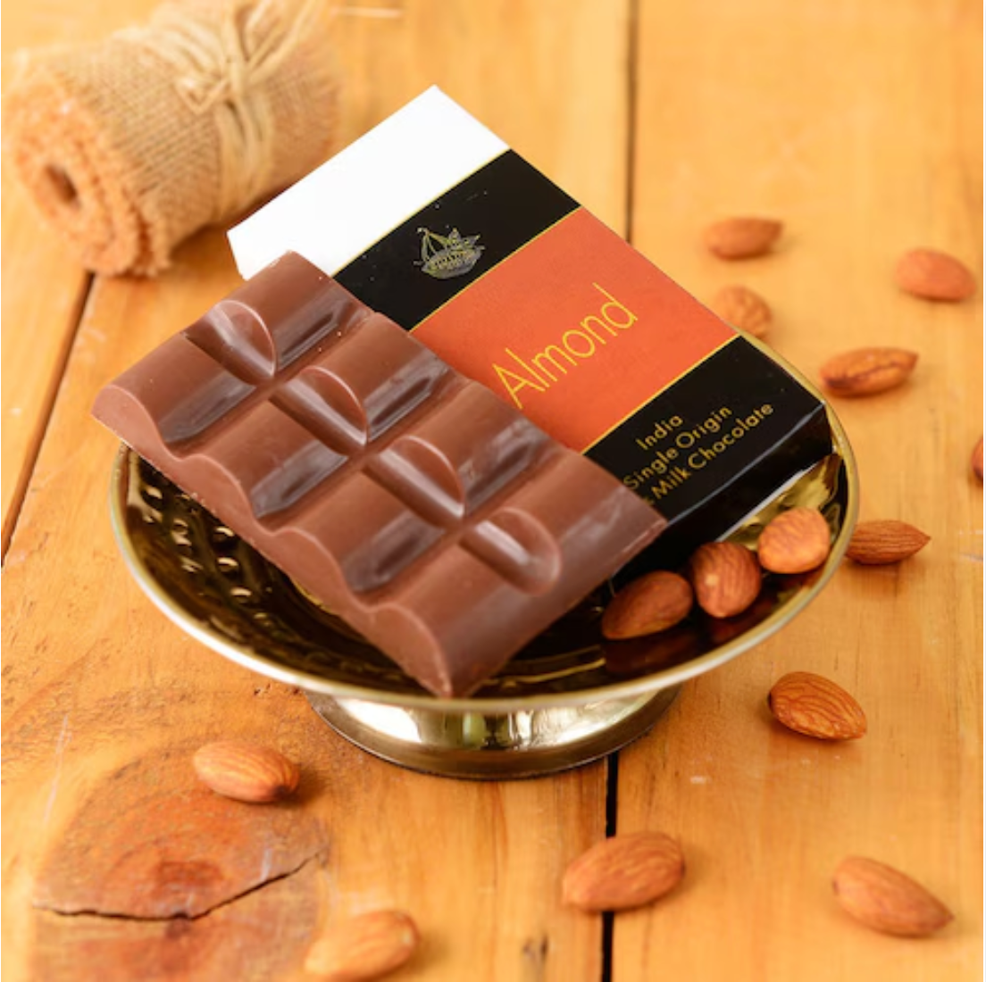 Artisanal Almond Milk Chocolate Bar Set Of 2